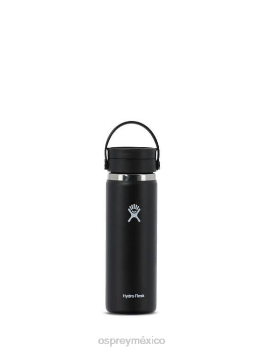 Osprey TPDI649 accesorio negro unisexo matraz hidro | Boca ancha con tapa flexible para sorber, botella de 20 oz