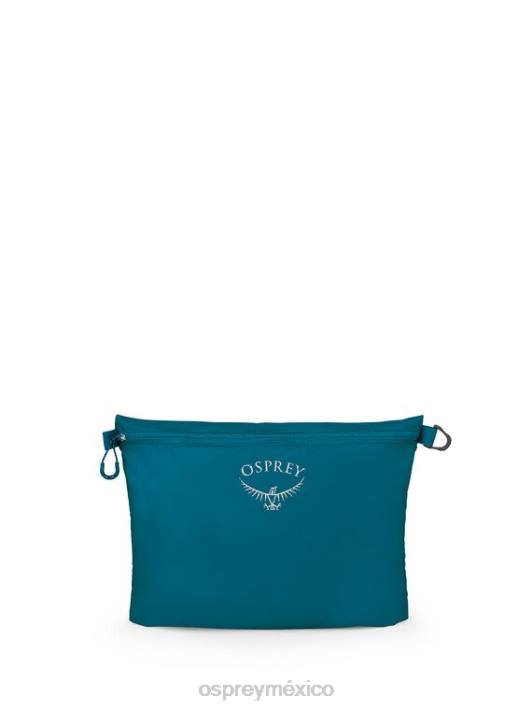 Osprey TPDI707 accesorio frente al mar azul unisexo Bolsa ultraligera con cremallera, accesorios de viaje grandes.