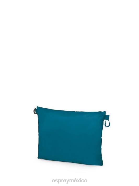 Osprey TPDI707 accesorio frente al mar azul unisexo Bolsa ultraligera con cremallera, accesorios de viaje grandes.