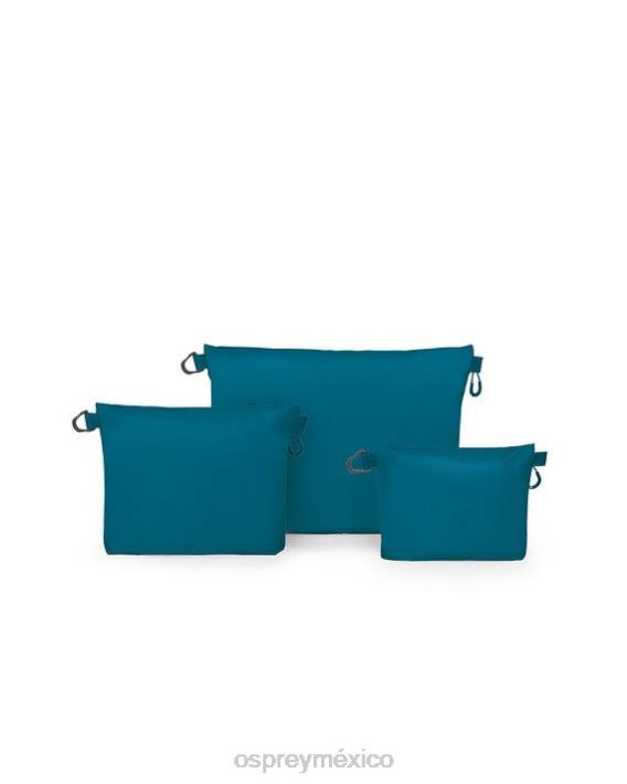 Osprey TPDI709 accesorio frente al mar azul unisexo Juego de sacos ultraligeros con cremallera, accesorios de viaje.