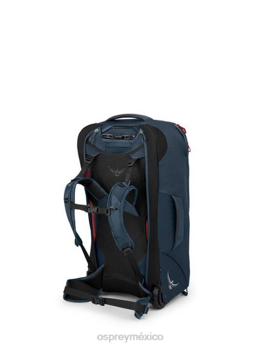 Osprey TPDI524 paquete de equipaje azul espacial apagado hombres farpoint mochila de viaje con ruedas 65l/27,5