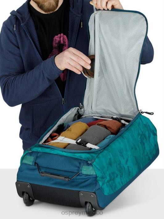 Osprey TPDI538 maleta estampado de follaje de palma unisexo bolso de mano con ruedas daylite 40 travel