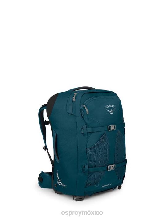 Osprey TPDI545 maleta noche selva azul mujer Mochila de viaje con ruedas Fairview, equipaje de mano con ruedas de 36l/21,5