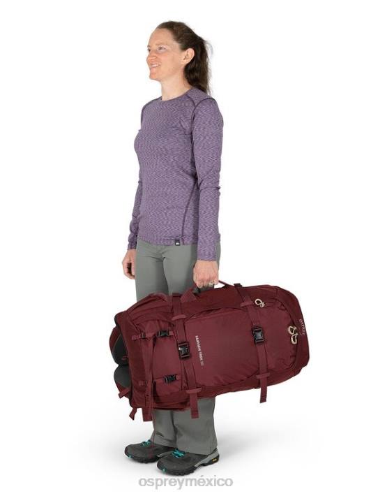 Osprey TPDI500 paquete de equipaje circón rojo mujer viaje a fairview trek 50 | trekking
