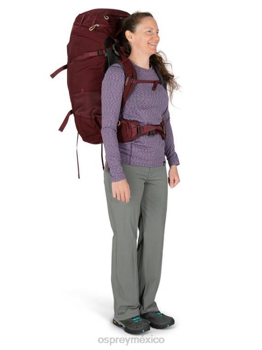 Osprey TPDI502 paquete de equipaje circón rojo mujer viaje a fairview trek 70 | trekking