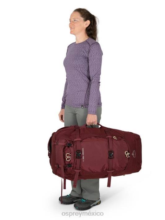 Osprey TPDI502 paquete de equipaje circón rojo mujer viaje a fairview trek 70 | trekking