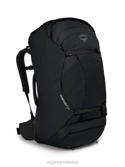 Osprey TPDI521 paquete de equipaje negro hombres paquete de viaje farpoint 80 paquete de viaje