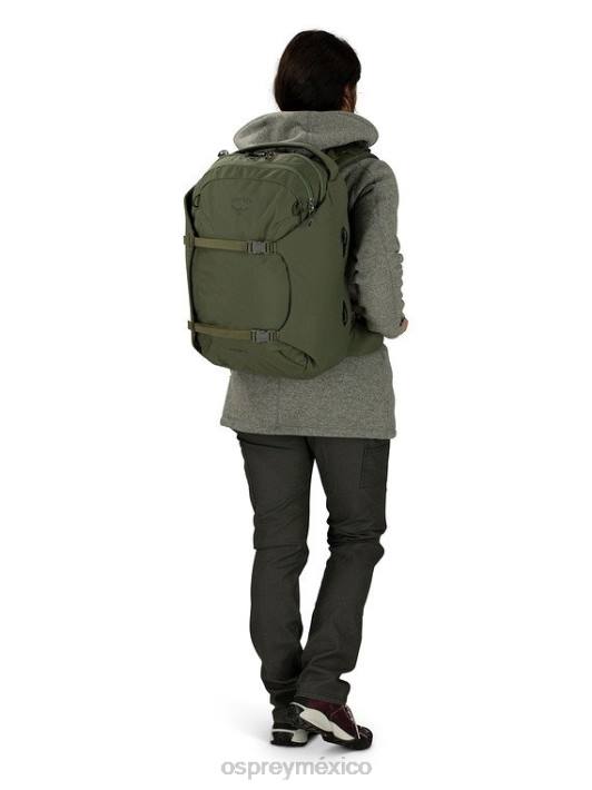 Osprey TPDI547 bolsa heno verde unisexo mochila de viaje porter equipaje de mano 30 viajes