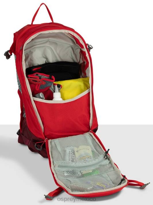 Osprey TPDI149 mochila rojo definitivo unisexo jilguero 12 en bicicleta