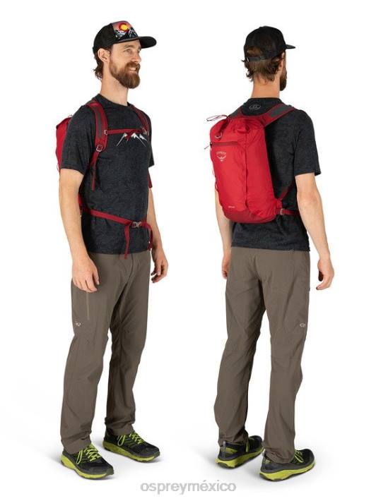 Osprey TPDI373 mochila rojo cósmico unisexo cincha daylite todos los días