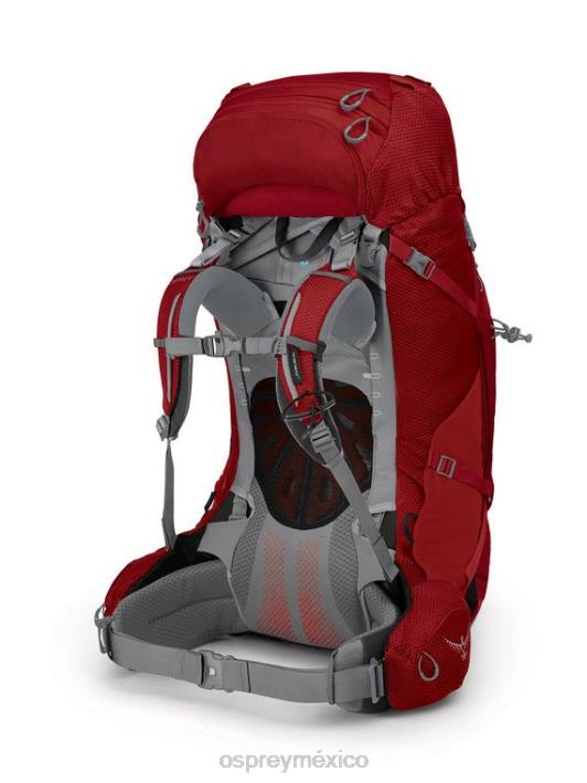Osprey TPDI91 mochila cornalina roja mujer ariel plus 70 mochilero