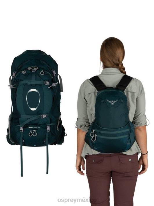 Osprey TPDI92 mochila noche selva azul mujer ariel plus 70 mochilero