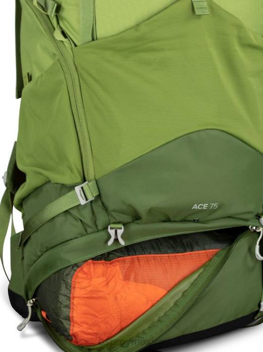 Osprey TPDI487 mochila aventura verde niños ace 75 mochilero (12-17 años)