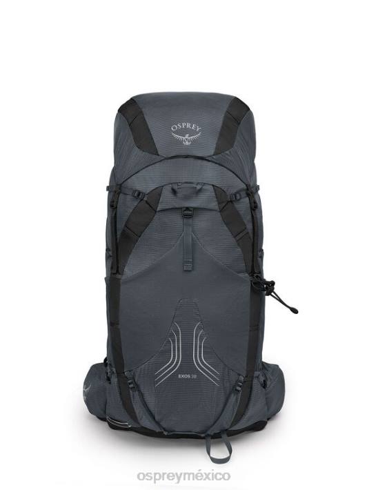 Osprey TPDI248 mochila gris tungsteno hombres exos 38 mochila ultraligera | caminata de un día