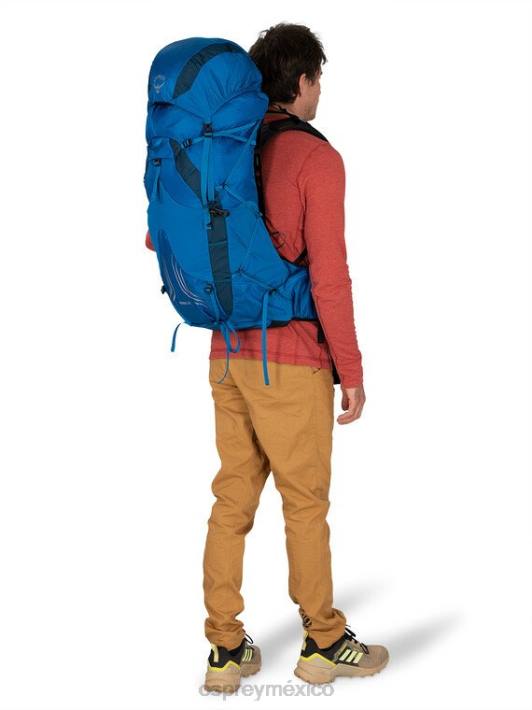 Osprey TPDI249 mochila cinta azul hombres exos 38 mochila ultraligera | caminata de un día