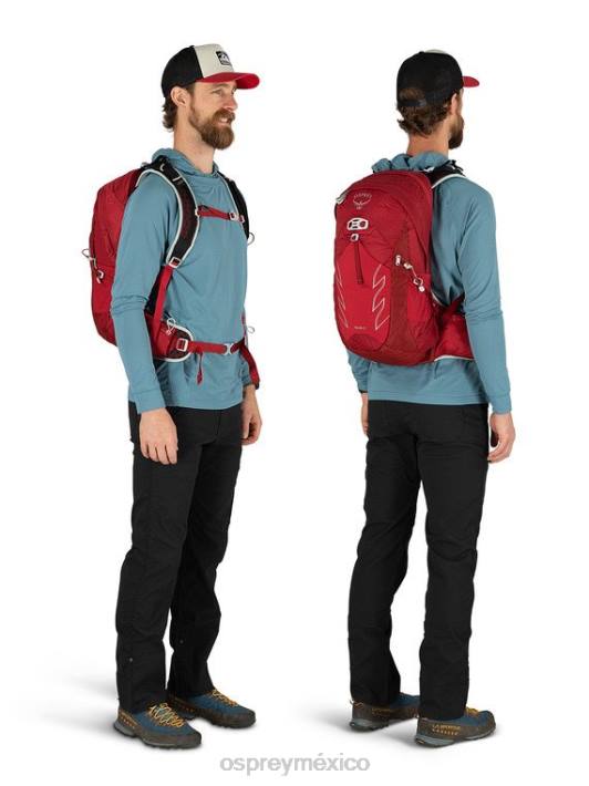 Osprey TPDI302 mochila rojo cósmico hombres talon caminata de 22 días