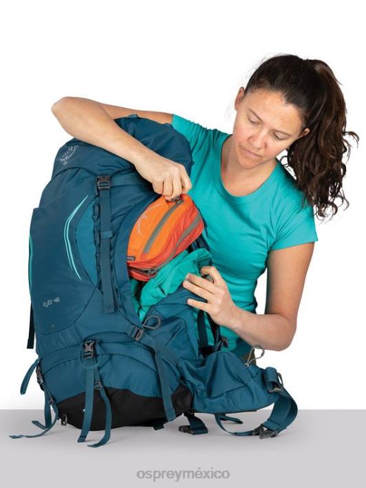 Osprey TPDI420 mochila lago de hielo verde mujer kyte 36 mochilero | caminata de un día